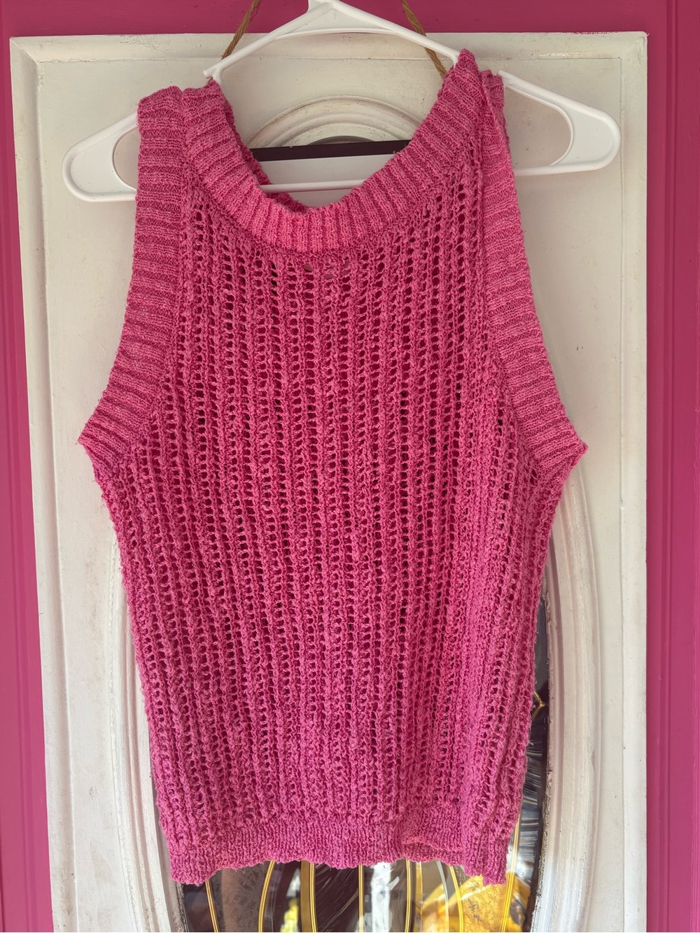 Blu Pepper Pink Sleeveless Knit Tank Top